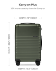Essential Collection Suitcase Dark Olive Metallic