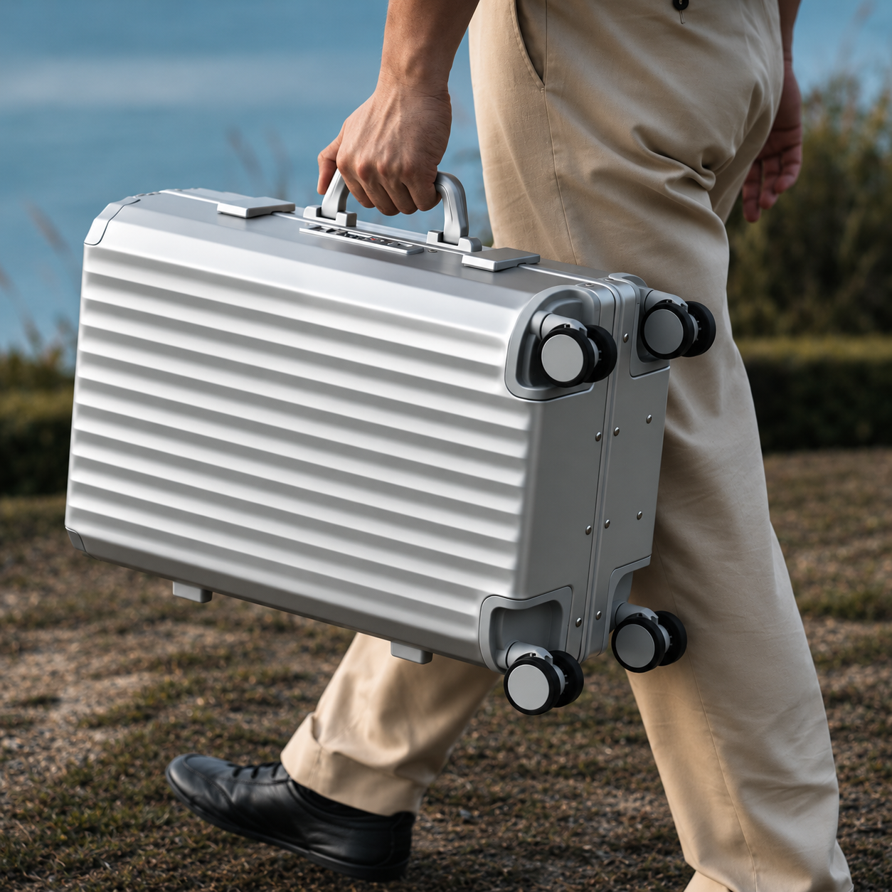 HORIZON Aluminum Suitcase Silver