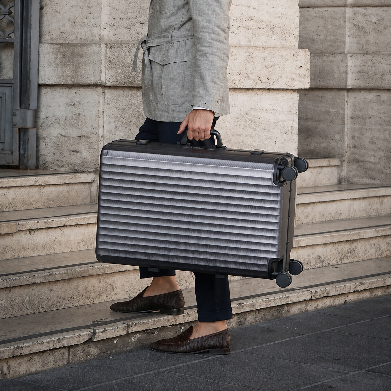 HORIZON Aluminum Suitcase Gunmetal