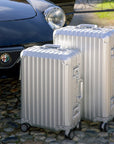 TREVA Aluminum Suitcase Silver