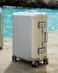 TREVA Aluminum Suitcase Silver