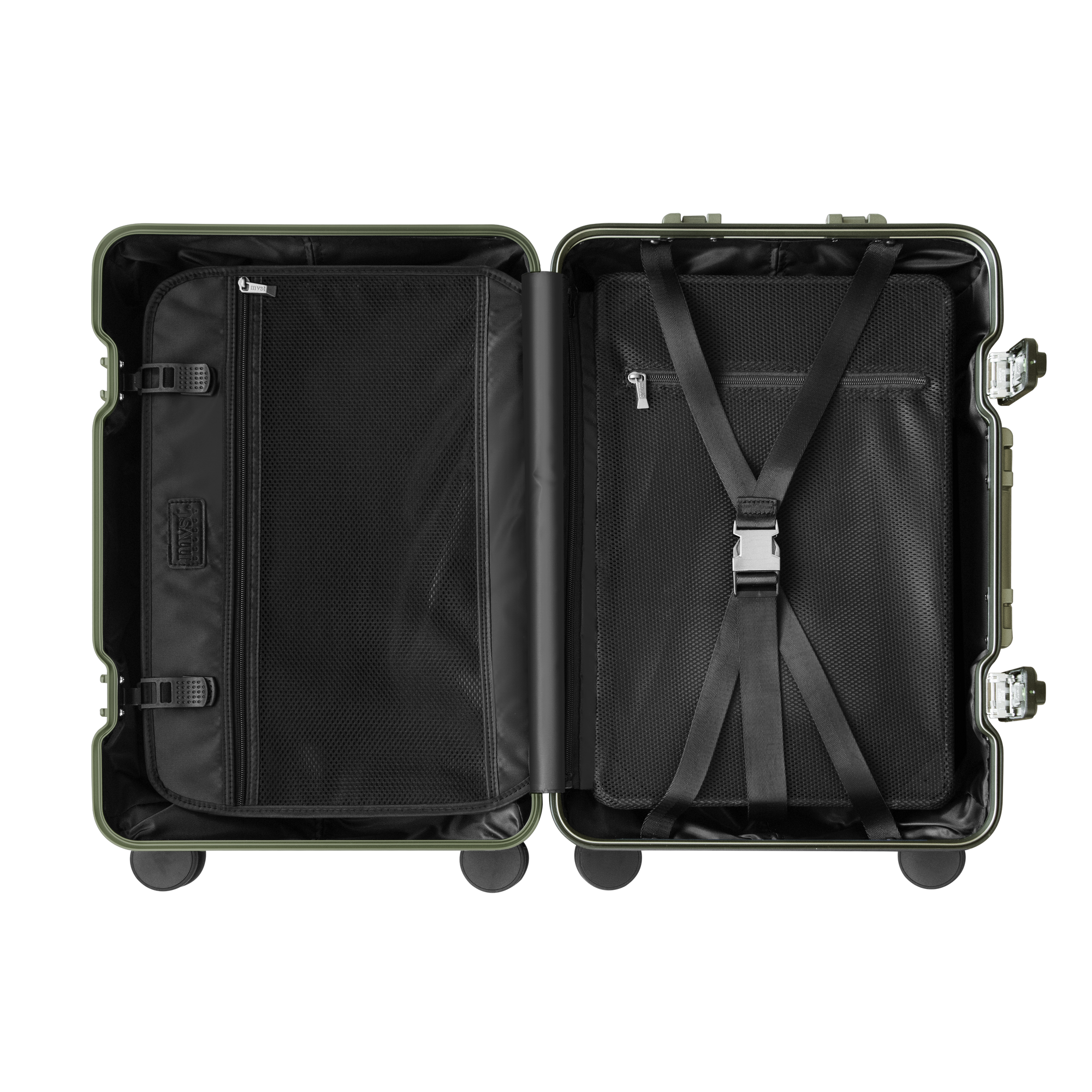 TREK Aluminum Suitcase Army Green